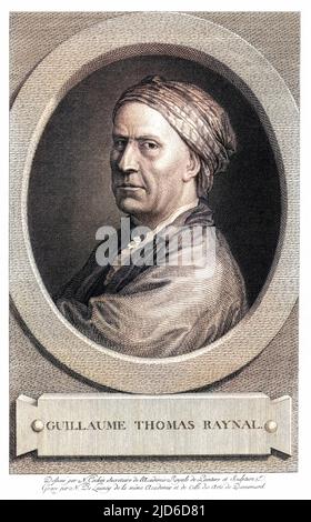 GUILLAUME THOMAS FRANCOIS, abbe RAYNAL Französischer Historiker und Philosoph in einer Cap Colorized Version von : 10173629 Datum: 1713 - 1796 Stockfoto