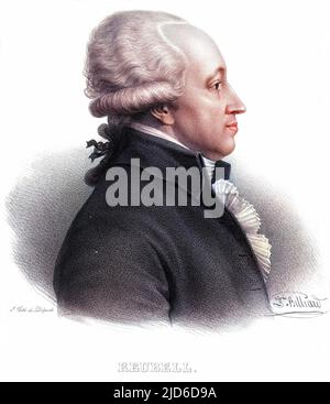 JEAN-FRANCOIS REWBELL (oder Reubell) Französischer Staatsmann Colorized Version of : 10173841 Datum: 1747 - 1807 Stockfoto