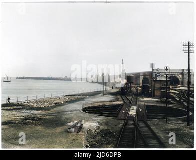 Admirality Pier Dover, Kent. Kolorierte Version von : 10195609 Datum: 1925 Stockfoto