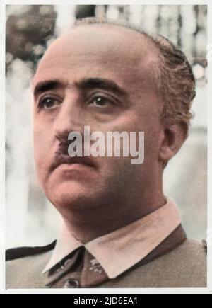 FRANCISCO FRANCO (1892 - 1975), spanischer Diktator und Soldat. Kolorierte Version von : 10085628 Stockfoto