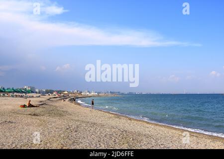 September 14 2021 - Constanta,Mamaia in Rumänien: Beliebter Touristenort am Schwarzen Meer Stockfoto