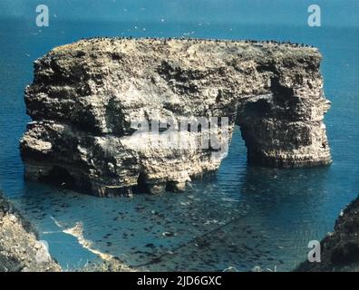 Marden Rock, in der Nähe von South Shields, County Durham, England. Kolorierte Version von : 10187596 Datum: BC Stockfoto