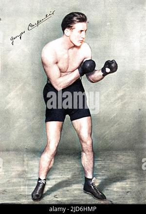 Georges Perzentier (1894 - 1975), französischer Boxer. 1912 war er Europameister im Weltgewicht und im Halbgewicht und forderte später Jack Dempsey für die Schwergewichtsmeisterschaft der Welt heraus. Kolorierte Version von: 10220085 Datum: 1912 Stockfoto