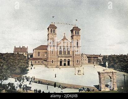 Neufundland, Kanada - St. Johns - Römisch-Katholische Kathedrale. Kolorierte Version von: 10823729 Datum: 1902 Stockfoto