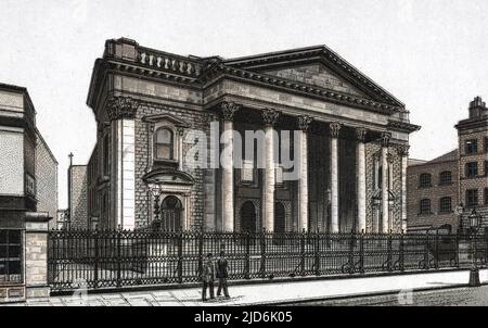 The Metropolitan Tabernacle - eine große unabhängige reformierte Baptistenkirche im Elephant and Castle in London. Es war die größte nicht-konformistische Kirche ihrer Zeit im Jahr 1861 Colorized Version von: 10934078 Datum: Ca. 1885 Stockfoto