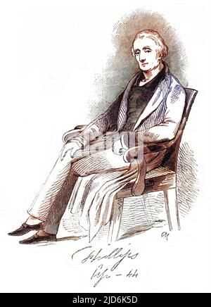 THOMAS PHILLIPS (1770 - 1845), Künstler, Maler auf Glas und anderswo. Kolorierte Version von: 10172595 Stockfoto