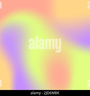 Verwackelte gelb-violette, helle Hintergrundfarbe. Flüssiger, abstrakter Hintergrund. Stockfoto