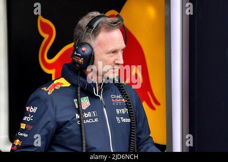 06/18/2022, Circuit Gilles-Villeneuve, Montreal, FORMEL 1 AWS GRAND PRIX DU CANADA 2022, im Bild Teamchef Christian Horner (Red Bull Racing Honda) Stockfoto