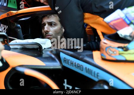 06/18/2022, Circuit Gilles-Villeneuve, Montreal, FORMEL 1 AWS GRAND PRIX DU CANADA 2022, im Bild Daniel Ricciardo (AUS), McLaren F1 Team Stockfoto