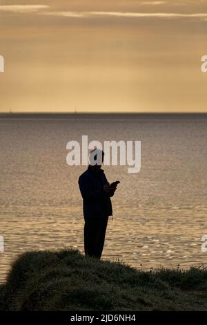 Bram Cove Cornwall Sonnenaufgang Stockfoto