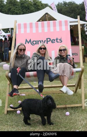 Knutsford, Großbritannien. 18.. Juni 2022. Das Dog Fest findet in Knutsford, Großbritannien, statt und bietet Aktivitäten für Hunde und deren Besitzer. Kredit: Barbara Cook/Alamy Live Nachrichten Stockfoto