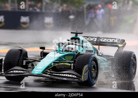 Montreal, Kanada. 18.. Juni 2022. #18 Lance Stroll (CAN, Aston Martin Aramco Cognizant F1 Team), F1 Grand Prix of Canada auf dem Circuit Gilles-Villeneuve am 18. Juni 2022 in Montreal, Kanada. (Foto von HIGH TWO) Quelle: dpa/Alamy Live News Stockfoto