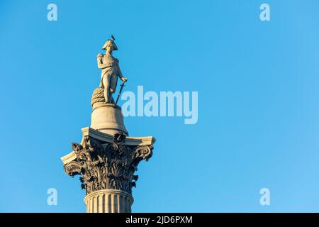 Nelson's Column, Trafalgar Square, London, England, Großbritannien Stockfoto