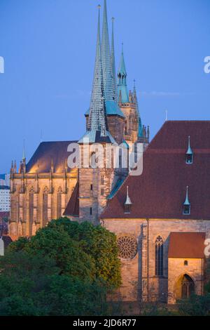 Deutschland, Thüringen, Erfurt, St. Severin-Kirche, Dom St. Mary Stockfoto