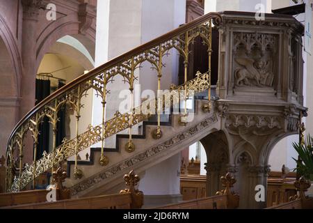 Deutschland, Sachsen, Leipzig, Tomaskirche, Thomaskirche, Innen, Stockfoto