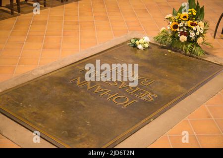 Deutschland, Sachsen, Leipzig, Thomaskirche, Johann Sebastian Bach, Ernst, Stockfoto