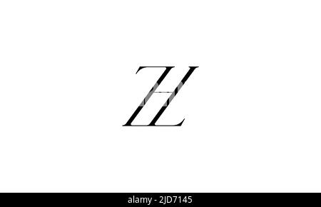 ZH, HZ Abstract Letters Logo-Monogramm Stock Vektor