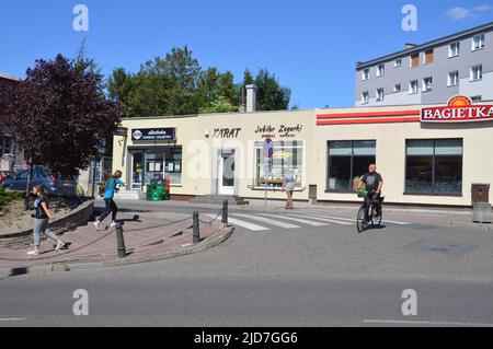 Kostrzyn upon oder, Polen - 10. Juni 2022 - Kostrzyn Street scene. (Foto von Markku Rainer Peltonen) Stockfoto