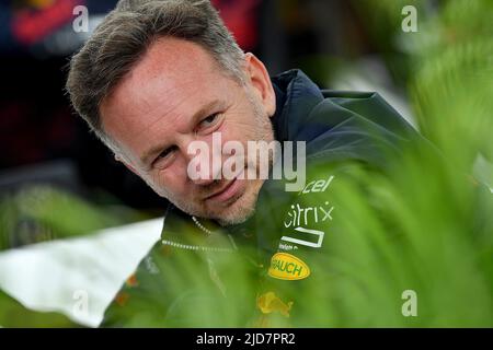 06/18/2022, Circuit Gilles-Villeneuve, Montreal, FORMEL 1 AWS GRAND PRIX DU CANADA 2022, im Bild Teamchef Christian Horner (Red Bull Racing Honda) Stockfoto