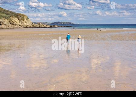 Strand von Maenporth, Conrwall Stockfoto