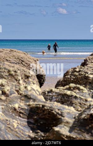 Strand von Maenporth, Conrwall Stockfoto