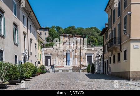 Das Kapitol von Brixia oder der Tempel der Kapitolinischen Triade in Brescia war der Haupttempel im Zentrum der römischen Stadt Brixia (Brescia), in Stockfoto