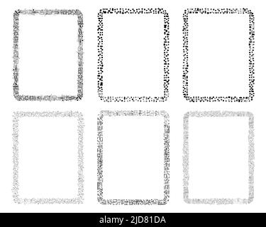 Freihand-Linie, Doodle Borders Clipart, verschiedene Formen des Doodle-Stils, Dekorative Elemente, Lehrer Clipart, skurrile Ränder für gemusterte Rahmen. Stock Vektor