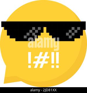 Sprechblase-Emoji wie Unhöflichkeit Stock Vektor