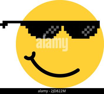 Emoji wie ein Boss mit Grinsen Stock Vektor