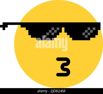 Pfeifen um Emoji wie ein Boss Stock Vektor