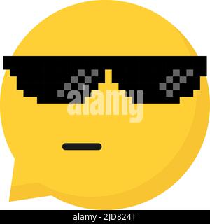 Emoji-Sprechblase wie ein Chef Stock Vektor