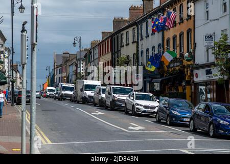 Tipperary Town liegt eingebettet in die herrliche und malerische Umgebung des Golden Vals, nur 6 km vom wunderschön abgeschiedenen Glen of Aherlow entfernt. Tipp Stockfoto