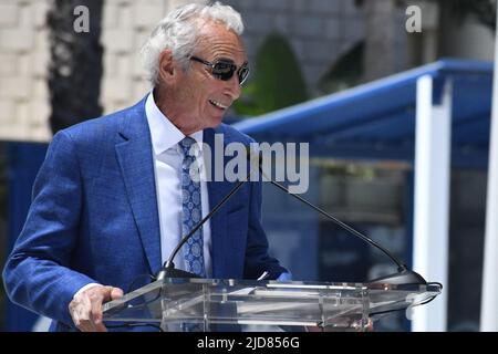 Zeremonie zur Enthüllung der Statue von Sandy Koufax im Dodger Stadium am 18. Juni 2022 in LA, Kalifornien (Aliyah Navarro / Image of Sport) Stockfoto