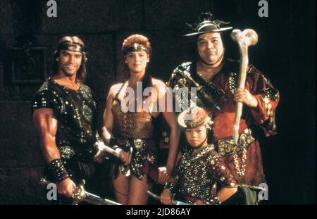 NIELSEN,SCHWARZENEGGER,SMITH,JR., RED SONJA, 1985, Stockfoto