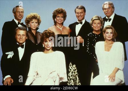 KANALY, KERCHEVAL, HOWARD, PRINCIPAL, GREY, HAGMAN, GEDDES, KIEL, PRESLEY, DALLAS, 1983, Stockfoto