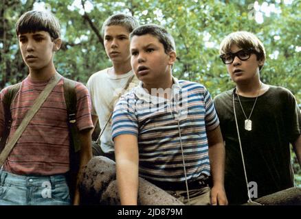 WHEATON,PHOENIX,O'CONNELL,FELDMAN, STAND BY ME, 1986, Stockfoto