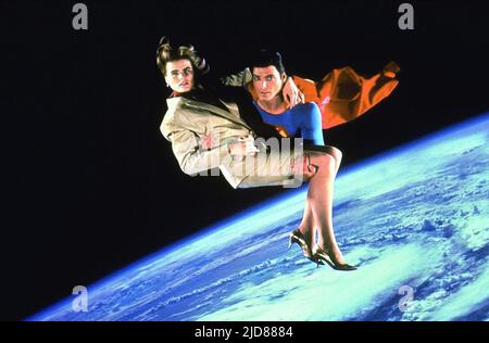 HEMMINGWAY, REEVE, SUPERMAN IV: DIE SUCHE NACH FRIEDEN, 1987, Stockfoto