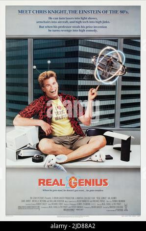 VAL KILMER POSTER, ECHTES GENIE, 1985, Stockfoto