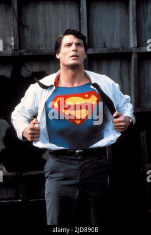 CHRISTOPHER REEVE, SUPERMAN III, 1983, Stockfoto