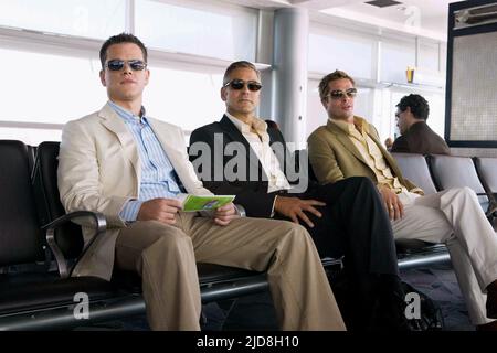 DAMON,CLOONEY,PITT, OCEAN'S THIRTEEN, 2007, Stockfoto