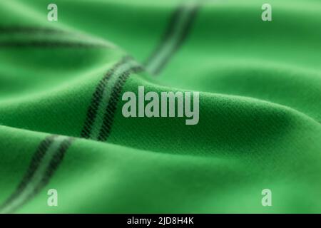 Grün wollene Stoff, Textil Stoff Textur Hintergrund Stockfoto