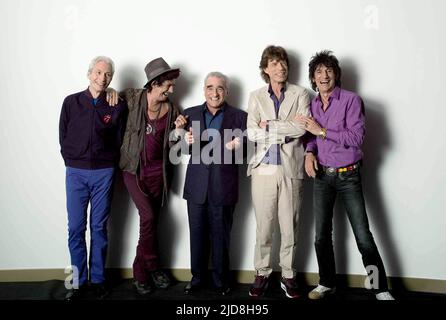 WATT, RICHARDS, SCORSESE, JAGGER, HOLZ, LEUCHTEN EIN LICHT, 2008, Stockfoto