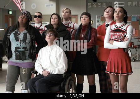 MICHELE, AGRON, RILEY, COLFER, USHKOWITZ, MCHALE, MORRIS, RIVERA, GLEE, 2009, Stockfoto