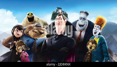 MAVIS, MUMMY, WAYNE, DRACULA, FRANK, JOHNNYSTEIN, HOTEL TRANSYLVANIA, 2012, Stockfoto