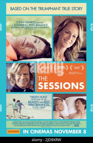 HAWKES, HUNT, POSTER, THE SESSIONS, 2012, Stockfoto