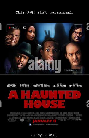 SWARDSON, ENTERTAINER, ATKINS, WAYANS, POSTER, A HAUNTED HOUSE, 2013, Stockfoto