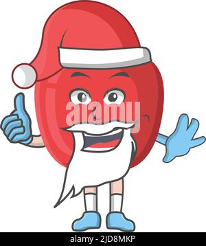 Apple christmas santa claus Design Charakter, Design-Vektor Illustrator. Stock Vektor