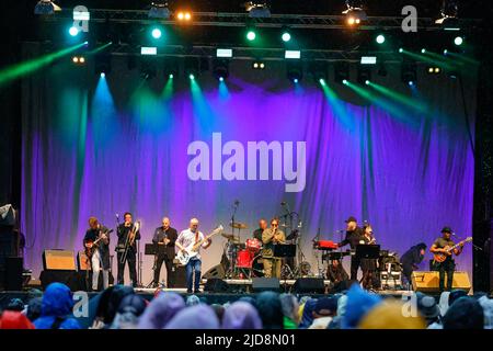 Oslo, Norwegen. 17., Juni 2022. Die englische Ska-Band The Specials spielt ein Live-Konzert während des norwegischen Musikfestivals Piknik i Parken 2022 in Oslo. (Bildnachweis: Gonzales Photo - Stian S. Moeller). Stockfoto