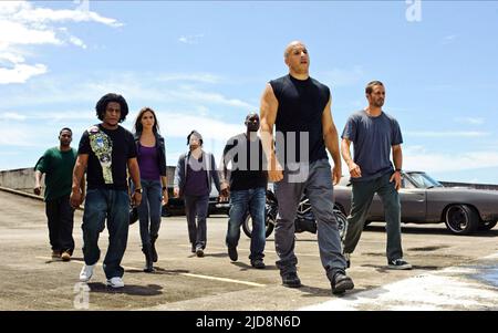 JAA, GIBSON, DIESEL, WALKER, FAST AND FURIOUS 7, 2015, Stockfoto