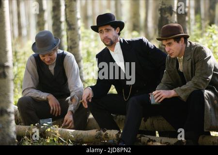 RENNER, PITT, ROCKWELL, DIE ATTENTAT AUF JESSE JAMES DURCH DEN FEIGLING ROBERT FORD, 2007, Stockfoto